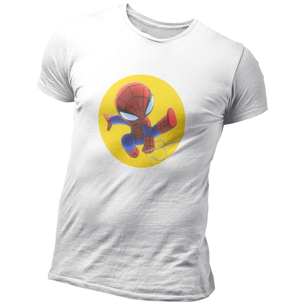 EqualLife Pure Cotton Bio-Washed Chest Printed T-Shirt - Superhero Series - Spidey Web Slinger Design - by ZingerTees-Men-EL9120579-M
