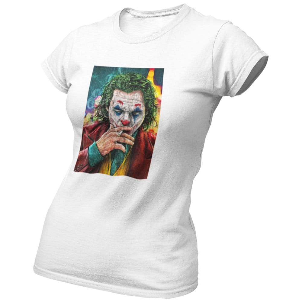 EqualLife Pure Cotton Bio-Washed Chest Printed T-Shirt - The Joker-Nemis-Design-1 - by ZingerTees-Women-EL9120500-F