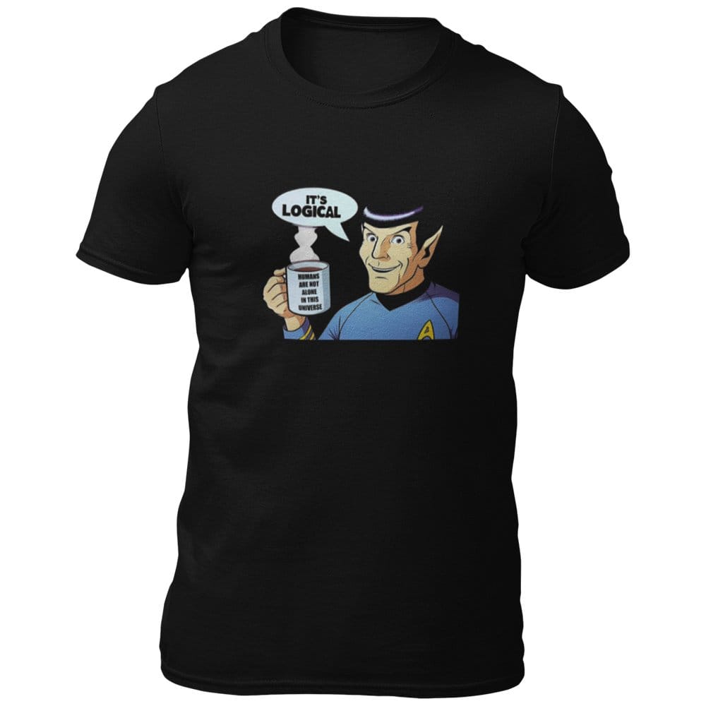 EqualLife Pure Cotton Bio-Washed Chest Printed T-Shirt - Sifi Series - Spock - It is Logical Design 6 - by ZingerTees-Men-EL9120553-M