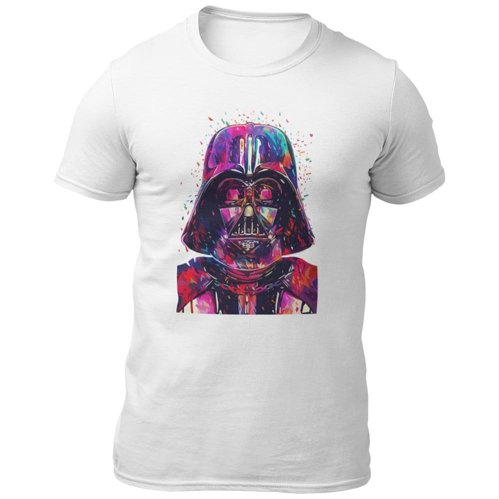 EqualLife Pure Cotton Bio-Washed Chest Printed T-Shirt - Sifi Series - Colorful Darth Vadar Design 1 - by ZingerTees-Men-EL9120558-M