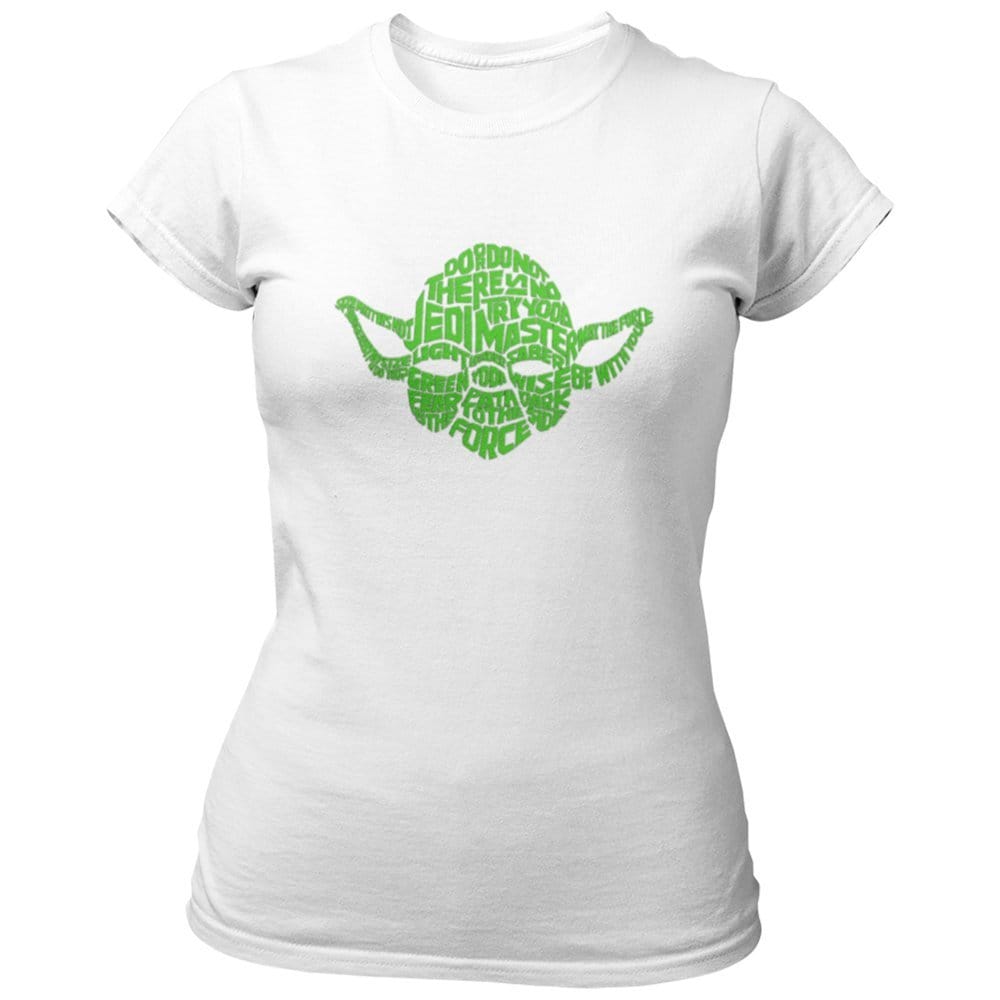 EqualLife Pure Cotton Bio-Washed Chest Printed T-Shirt - Sifi Series - Yoda The Great Design 1 - by ZingerTees-Women-EL9120567-F