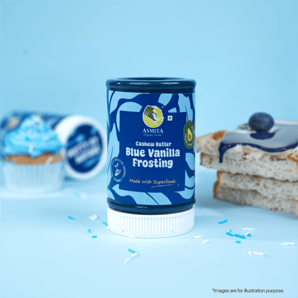 Asmita Organic Farms Vanilla Nut Butter 250g Cashew Butter with Avocado Oil, Monk Fruit & Blue Spirulina No Added Sugar High Protein, Preservative-Free, Iron-Rich Vegan Spread Asmita Organic Farms Vanilla Nut Butter 250g Cashew Butter with Avocado Oil, Monk Fruit & Blue Spirulina No Added Sugar High Protein, Preservative-Free, Iron-Rich Vegan Spread