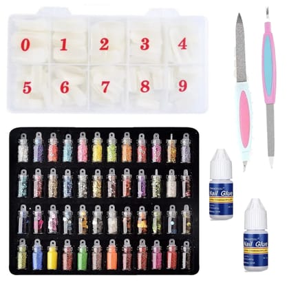 Acrylic Nail Kit, 500 pcs French Long Acrylic False Nails, 48 Colors Nail Glitter Bottles, Nail Rhinestones, Nail Art Decorations, 2 Nail Filer, 2 pcs Nail Glue, for DIY Nail Art Design Acrylic Nail Kit, 500 pcs French Long Acrylic False Nails, 48 Colors Nail Glitter Bottles, Nail Rhinestones, Nail Art Decorations, 2 Nail Filer, 2 pcs Nail Glue, for DIY Nail Art Design