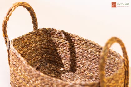 Handwoven Seagrass storage basket