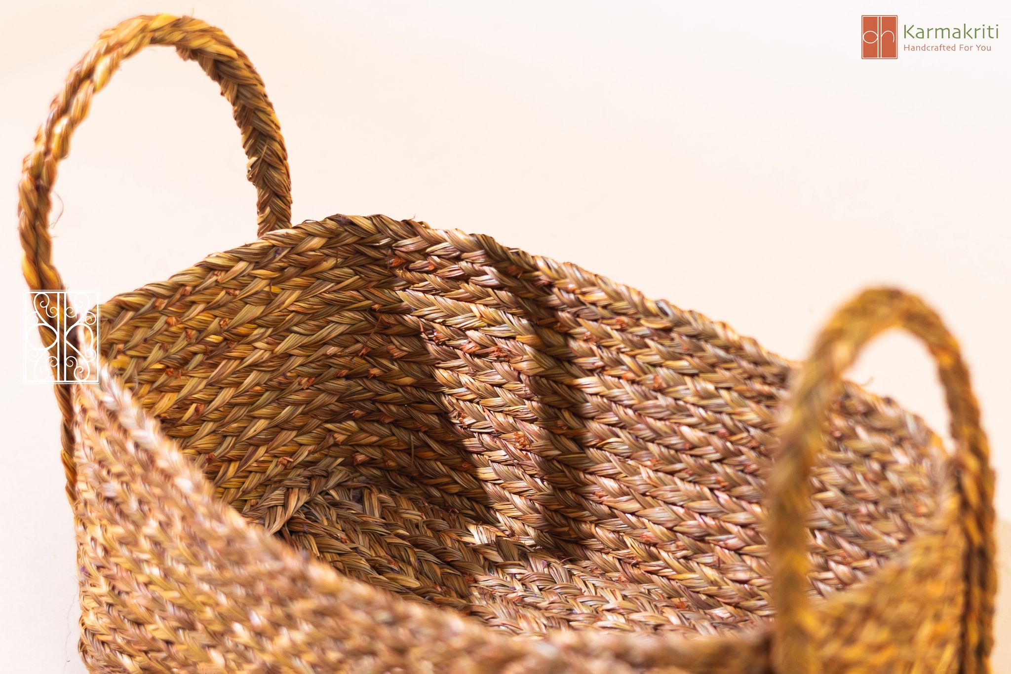Handwoven Seagrass storage basket