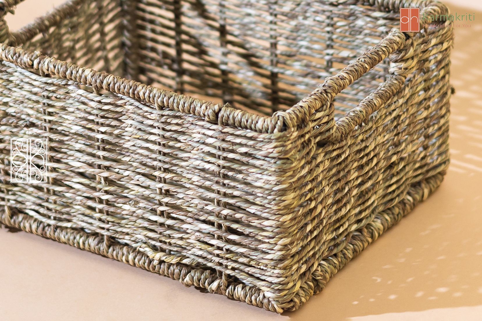 Eco-friendly Seagrass closet organizer basket