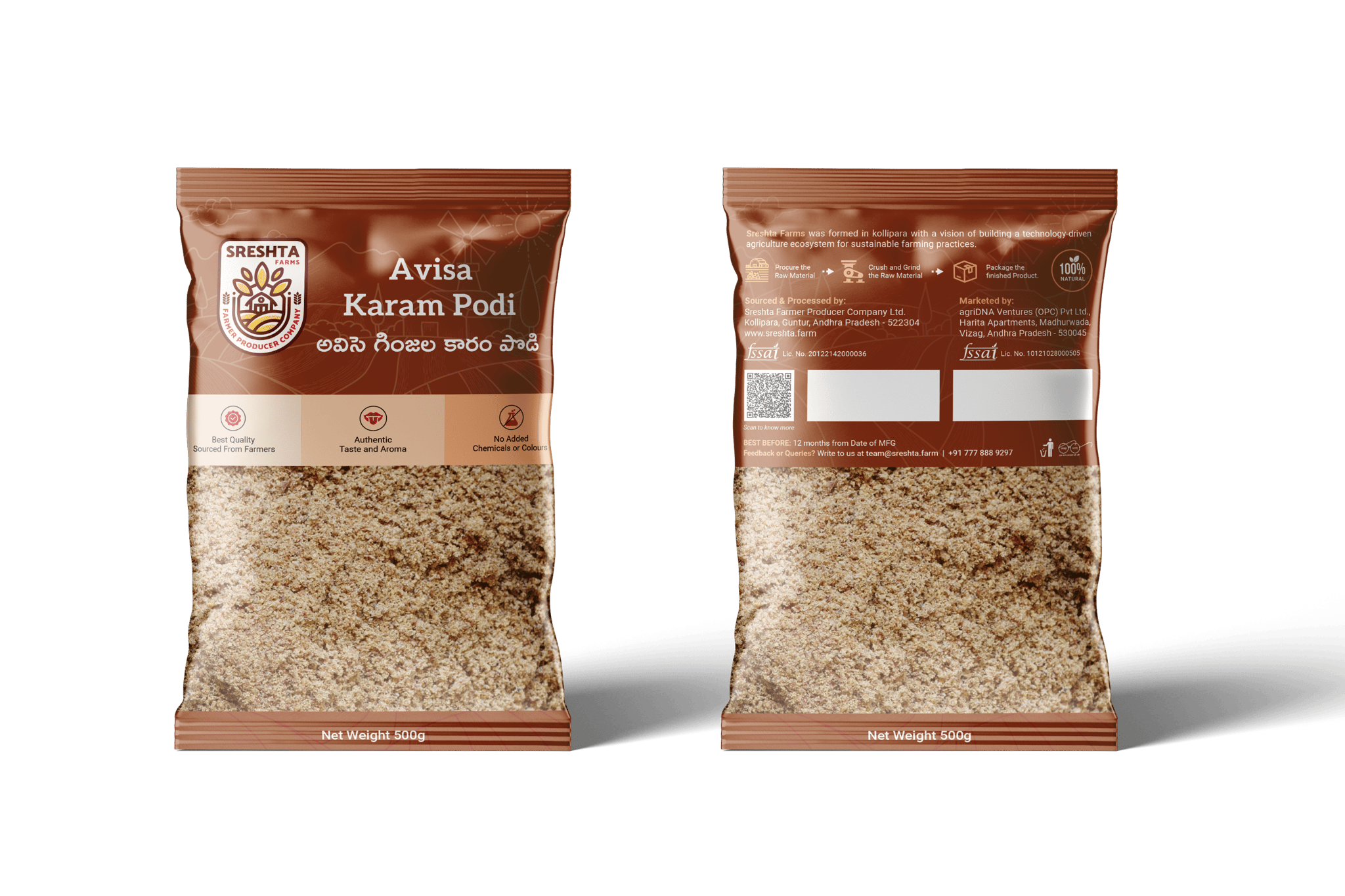 Flax Seeds Powder (Avisa Karam Podi) - 500GM