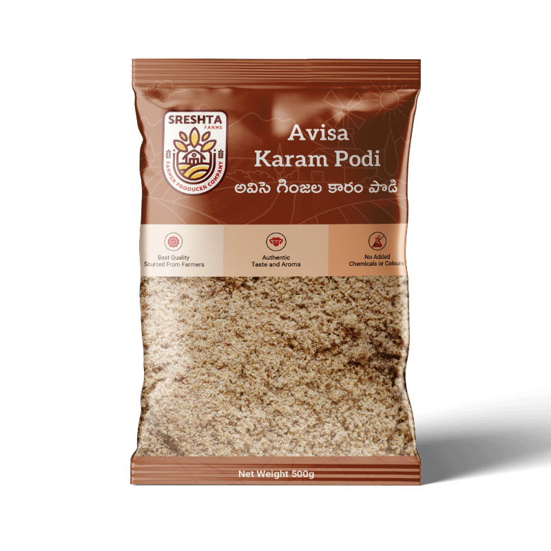 Sreshta Farms Flaxseed Spicy Powder - 500g 