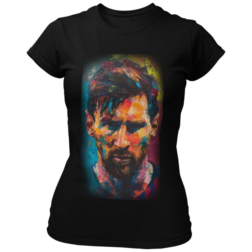 EqualLife Pure Cotton Bio-Washed Chest Printed T-Shirt - Football Series - Artistic Icon Vision - by ZingerTees-Women-EL9120592-F