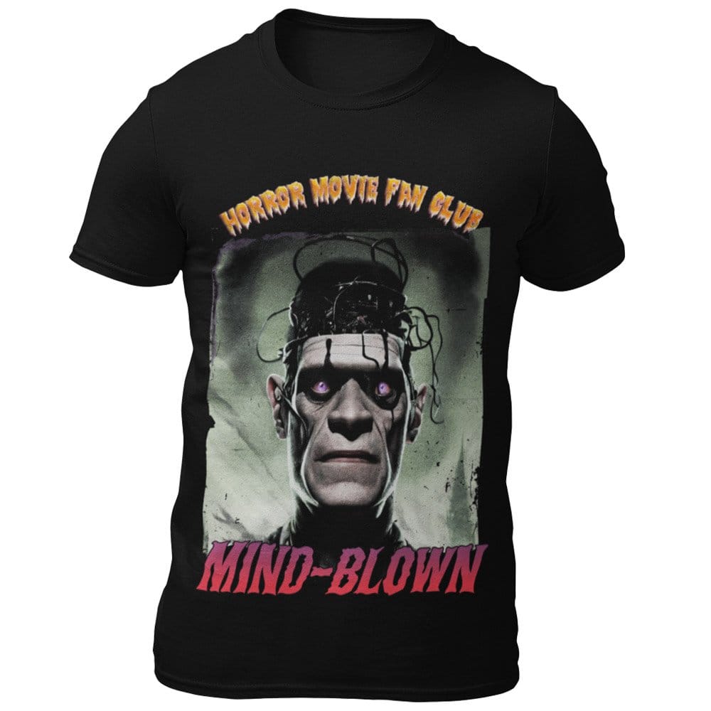 EqualLife Pure Cotton Bio-Washed T-Shirt Chest Printed-Horror Movie Club Series -3-Zombie Android Mind Blown Design-by ZingerTees-Women-EL9120167-F