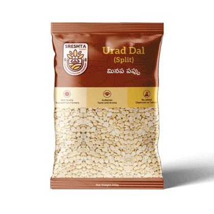 Sreshta Farms Split Urad Dal | Premium Quality Black Gram Dal