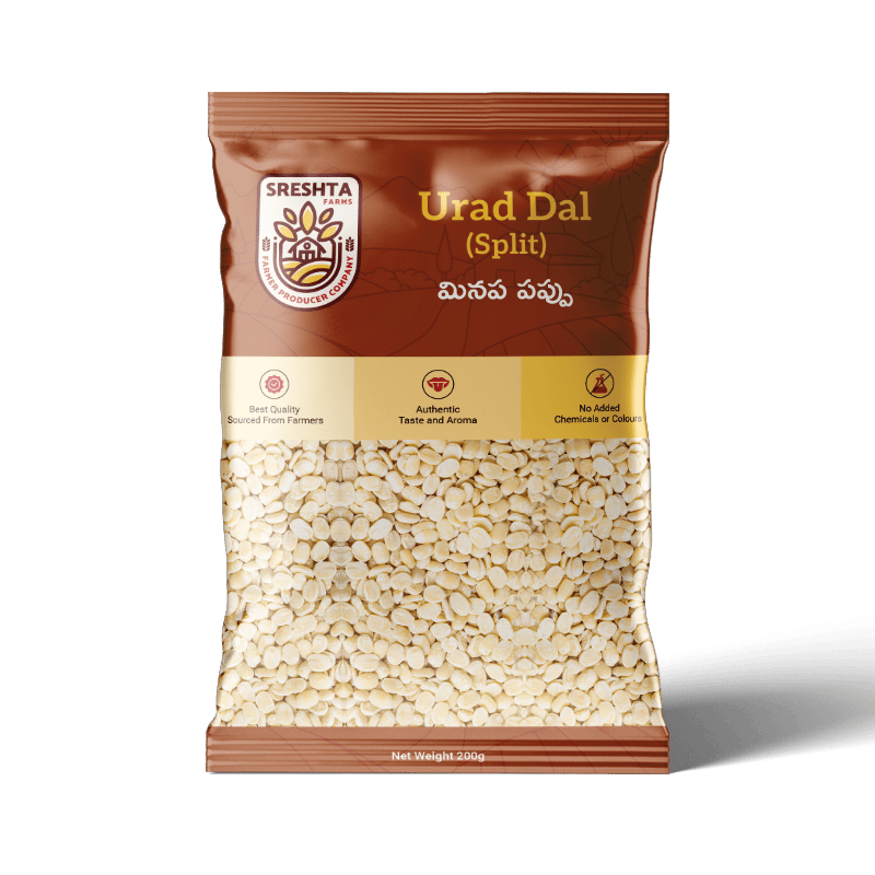 Sreshta Farms Split Urad Dal | Premium Quality Black Gram Dal