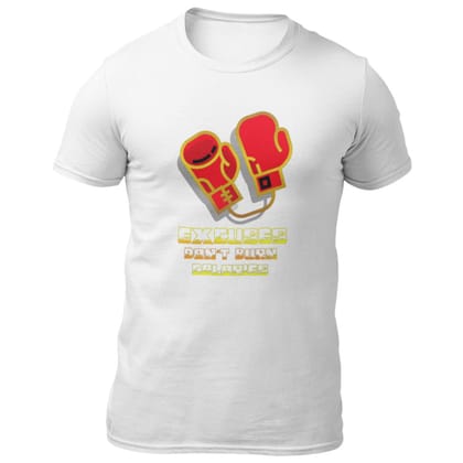 EqualLife Pure Cotton Bio-Washed T-Shirt Chest Printed-Gym Wear Series - 4 - Excuses Don't Burn Calories Design-by ZingerT-Men-EL9120179-M EqualLife Pure Cotton Bio-Washed T-Shirt Chest Printed-Gym Wear Series - 4 - Excuses Don't Burn Calories Design-by ZingerT-Men-EL9120179-M
