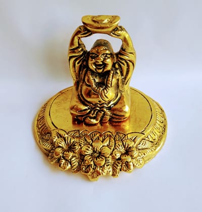 Laughing Buddha Statue for Home Decor (3 -Inch) | Good Luck & Wealth | Feng Shui Laughing Buddha-Golden Laughing Buddha Statue for Home Decor (3 -Inch) | Good Luck & Wealth | Feng Shui Laughing Buddha-Golden