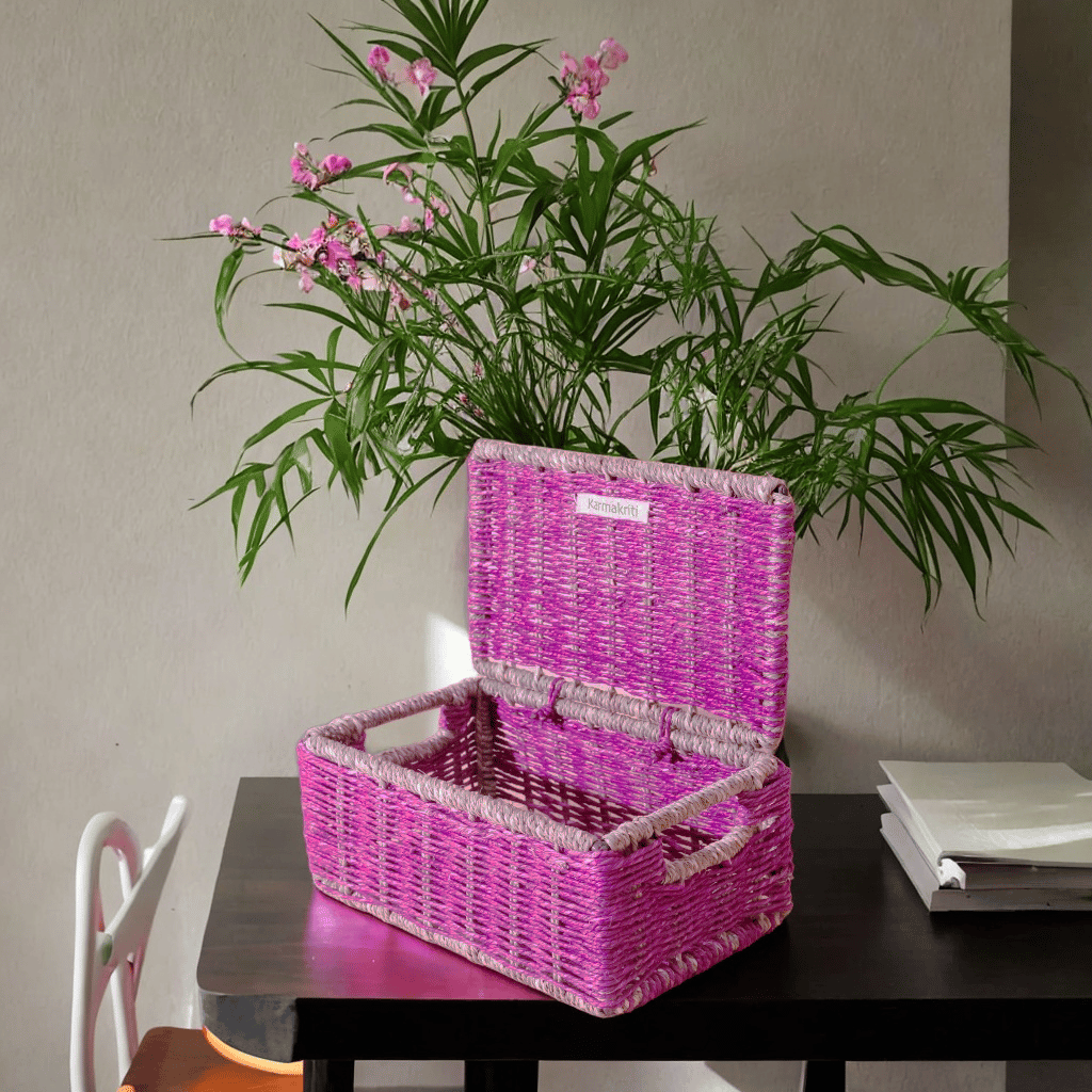 Handmade Sabai Grass home organiser