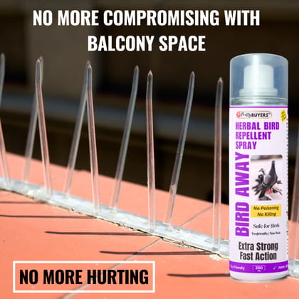 PrettyBUYERS Herbal Bird Repellent Spray | Pigeon Repellent Spray For Balconoy & Roof | 250 ML (Pack Of 1)