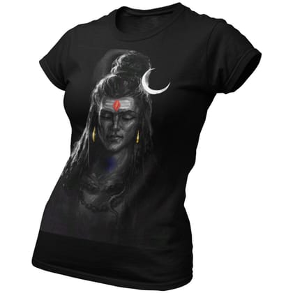 EqualLife Pure Cotton Bio-Washed T-Shirt Chest Printed-God - Shiva - 5 - Meditating Mahadev Design-by ZingerTees-Women-EL9120254-F EqualLife Pure Cotton Bio-Washed T-Shirt Chest Printed-God - Shiva - 5 - Meditating Mahadev Design-by ZingerTees-Women-EL9120254-F