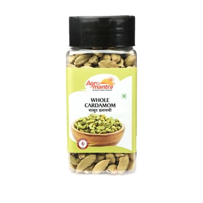 Agro Mantra Whole Cardamom 100g Jar | Rich & Aromatic Green Cardamom | Sourced from Kerala | Perfect for Kheer, Chai, Biryanis & Curries | Fresh & Versatile Indian Spice (pack of 2)