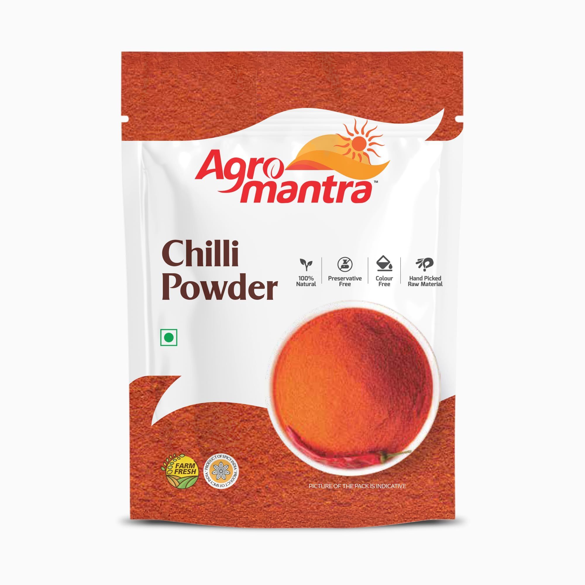Agro Mantra Chilli Powder 200g | Authentic Indian Spice | Hand-Picked Guntur, Baydgi, Gujarat Chillies | Without Preservatives & Artificial Colour | Vibrant Colour & Rich Heat | Ideal for Curries, Chutneys & Tandoori Dishes (pack of 2)