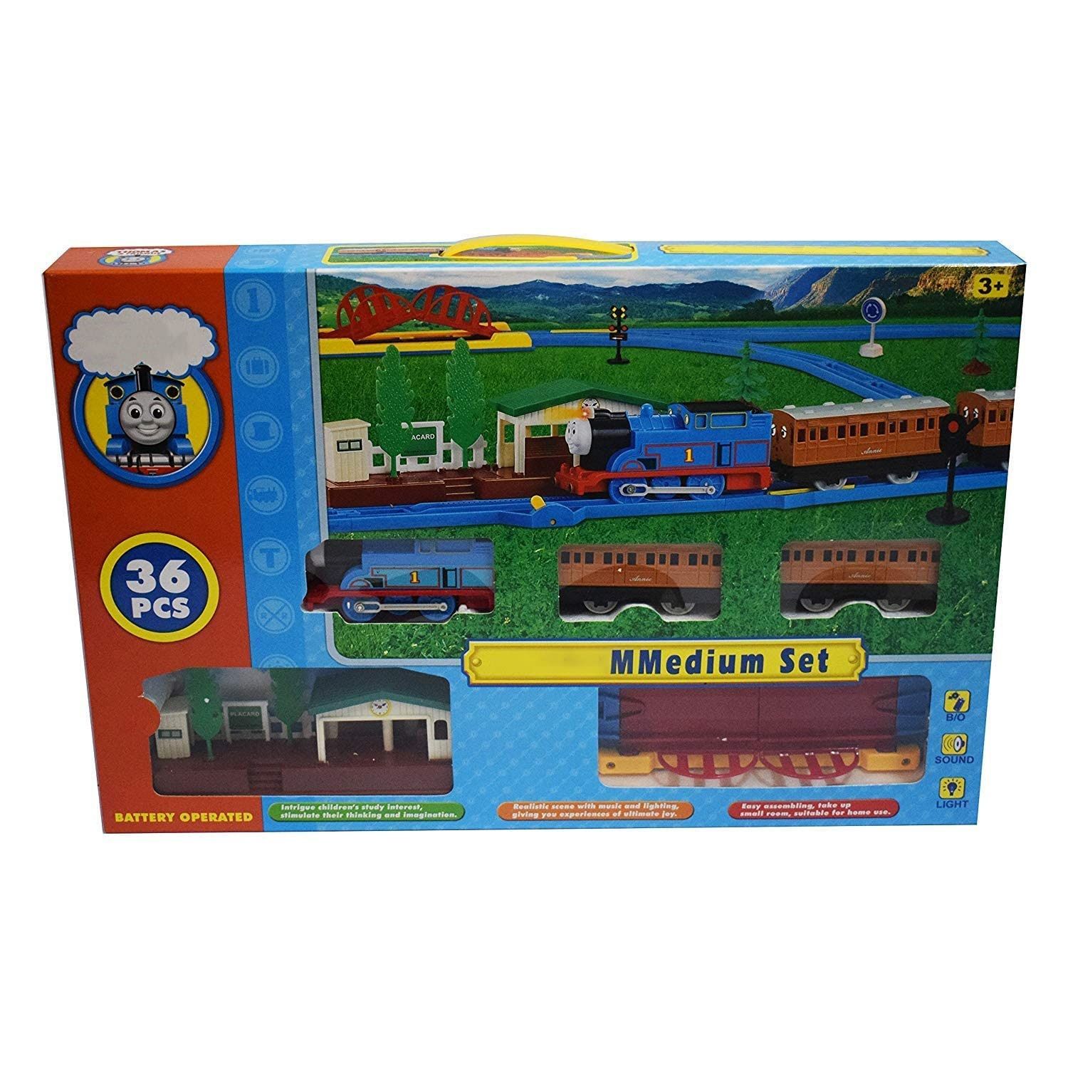 KTRS ENTERPRISE Electric Train Toy with Light Sound and Tracks - Join us on the Journey Thru the  Train Platform Station Great Gift