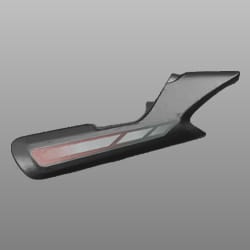 Hero Genuine Left Rear Cowl Black NH-1 (Type-1) for HF Deluxe | OEM Fit | Durable Build | Perfect Finish | Reliable Protection | Easy Installation- 77220AAHF00RS 