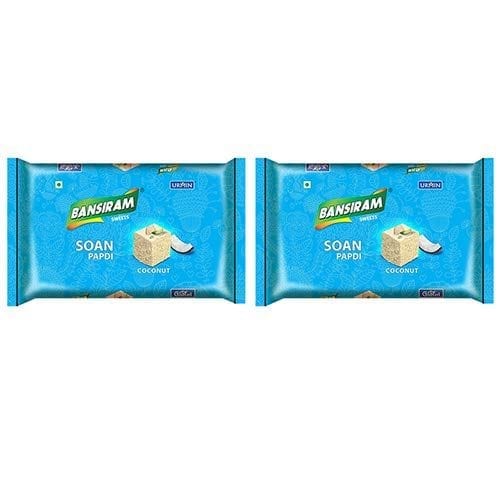 Bansiram Soan Papdi, Coconut ( Pack of 2 - 250g) -500g