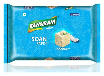 Bansiram Soan Papdi, Coconut, 250 Grams Bansiram Soan Papdi, Coconut, 250 Grams