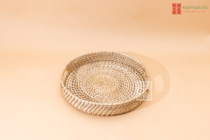 Bohemian Oasis Handmade Rattan Tray (pack of 2) Bohemian Oasis Handmade Rattan Tray (pack of 2)