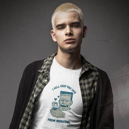 EqualLife Pure Cotton Bio-Washed T-Shirt Chest Printed-Valentine's Day - I Will Keep You Safe From Monsters Design-by ZingerTees-Men-EL9120265-M EqualLife Pure Cotton Bio-Washed T-Shirt Chest Printed-Valentine's Day - I Will Keep You Safe From Monsters Design-by ZingerTees-Men-EL9120265-M