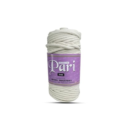 Pari Macrame Cotton Cords 5mm Single Strand Soft Twisted Rope for DIY Crafts, Knitting, Plant Hangers.