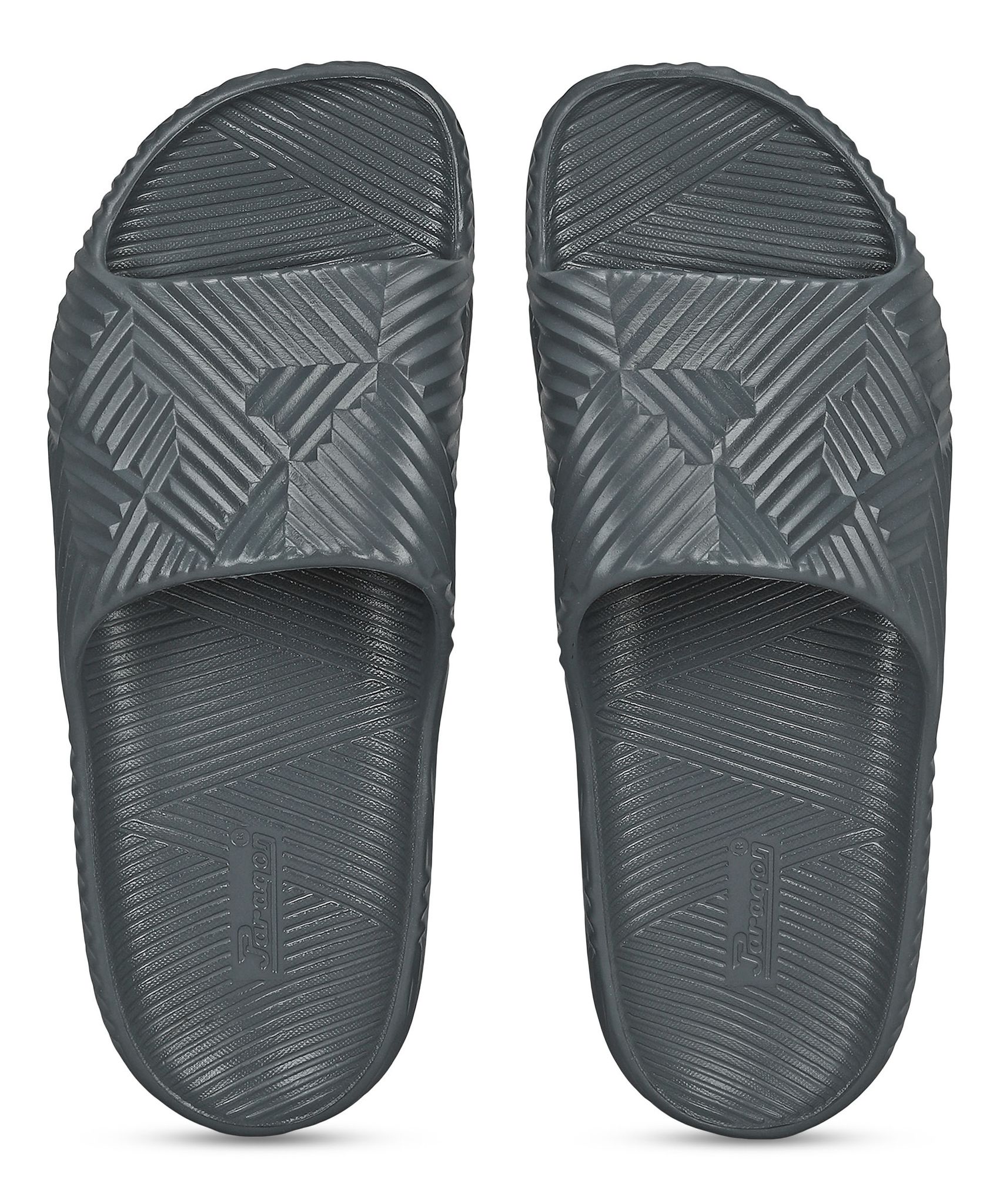 Paragon EVK10924G Men's Waterproof Grey Sliders with Comfortable Anti-Skid Sole