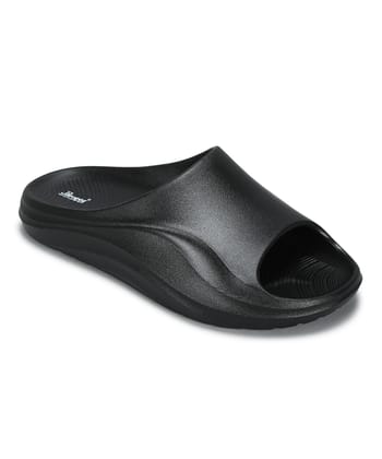 Paragon Men's Watreproof Black Sliders with Comfortable Anti-Skid Sole
