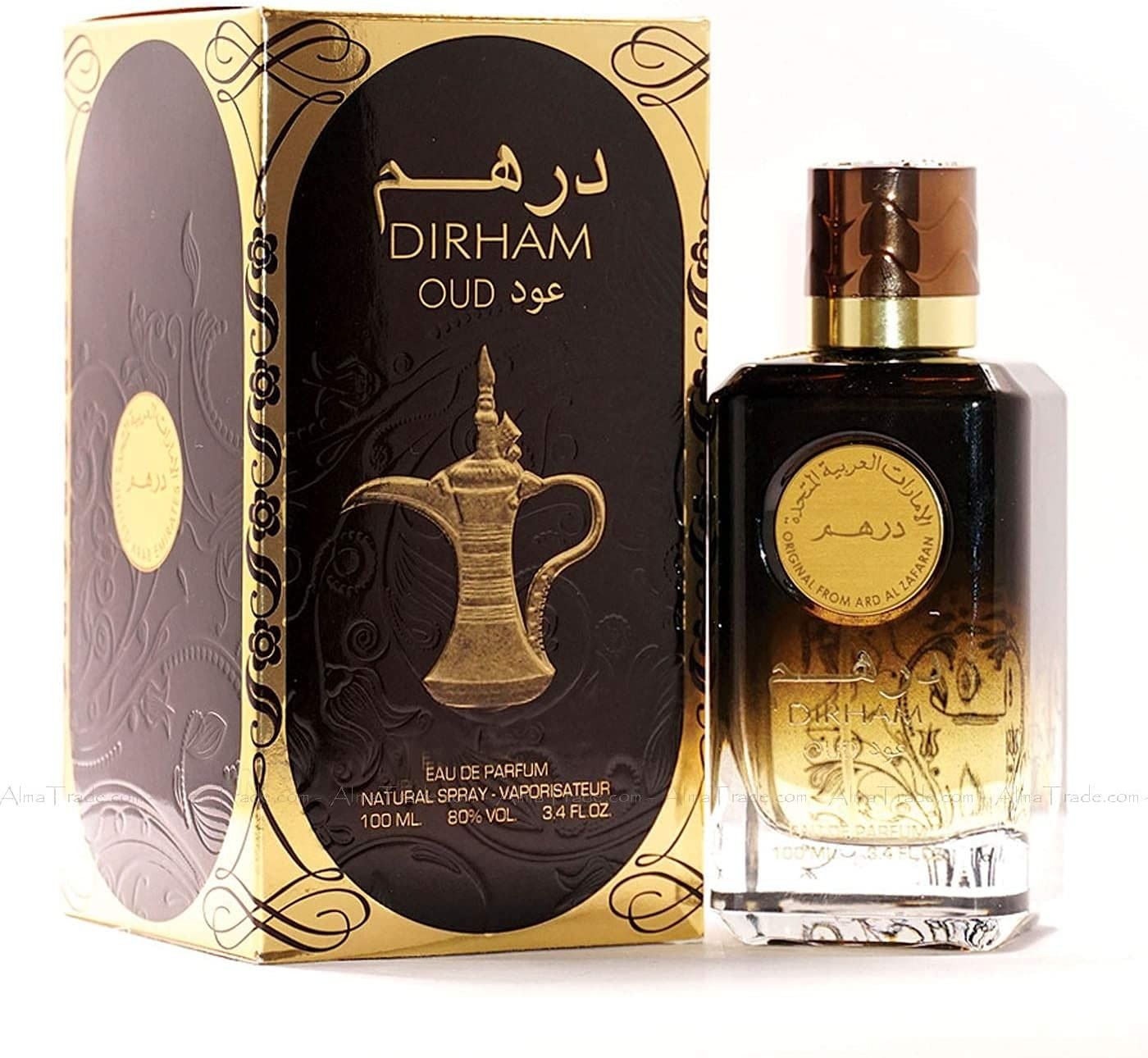 Dirham Oud Perfume (100ml) - Unisex Oriental Sandalwood & Musky Luxurious  Scent Perfume