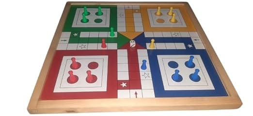 16 Inch Wooden Ludo Board