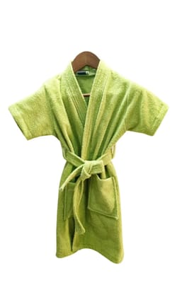 Green Cotton Kids Bathrobe - Soft and Absorbent Terry Cloth Robe for Boys and Girls Green Cotton Kids Bathrobe - Soft and Absorbent Terry Cloth Robe for Boys and Girls
