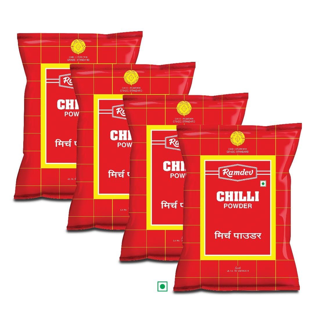 Ramdev Masala Ramdev Chilli Powder 500 Gm, Pack Of 4