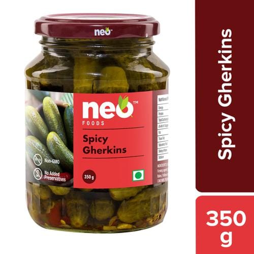 Neo Spicy Gherkins, 350 G Bottle