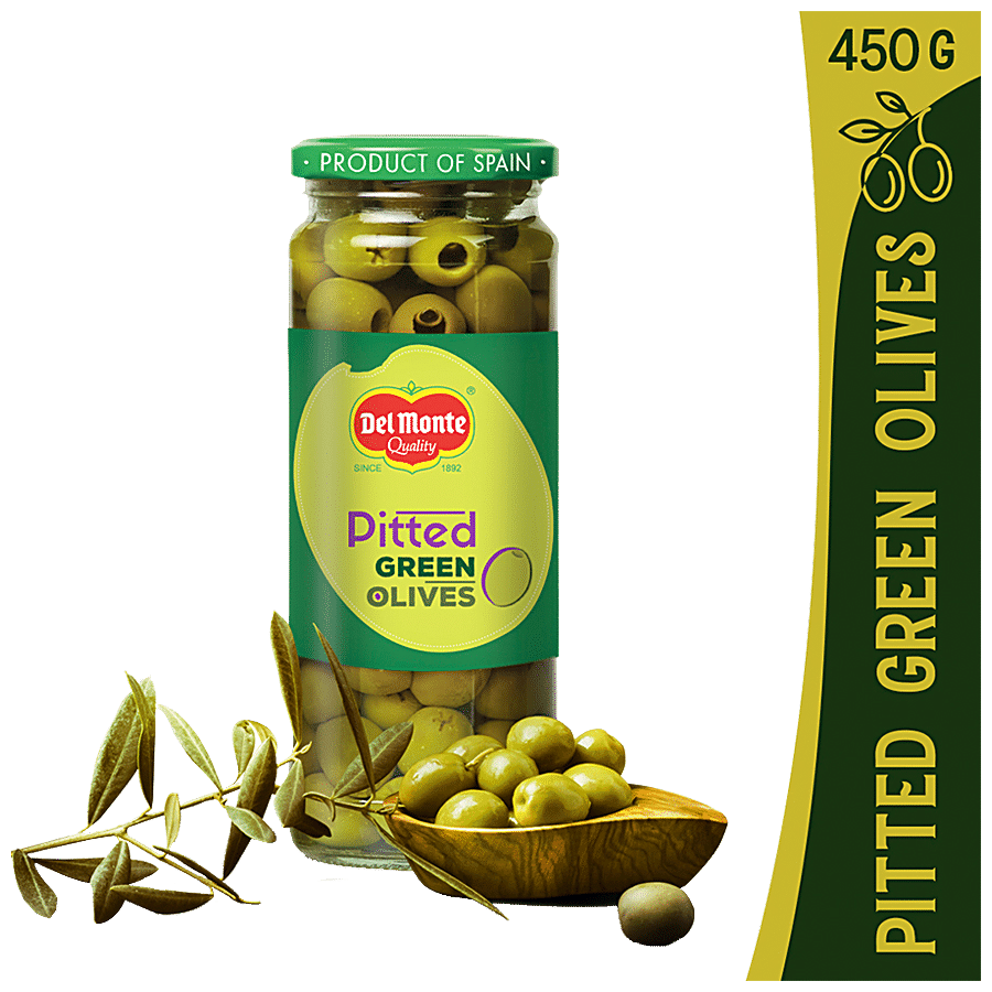 Del Monte Green Pitted Olives, 450G