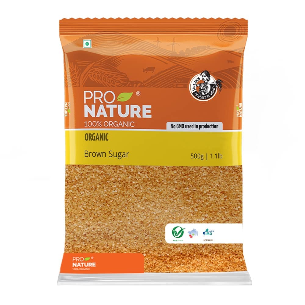 Pro Nature 100% Organic Sugar, Brown, 500G