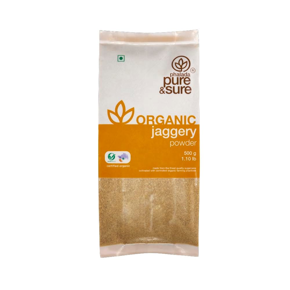 Phalada Pure & Sure Organic Jaggery Powder, Natural Sugar Jaggery Powder, Organic Jaggery Powder, 500Gm