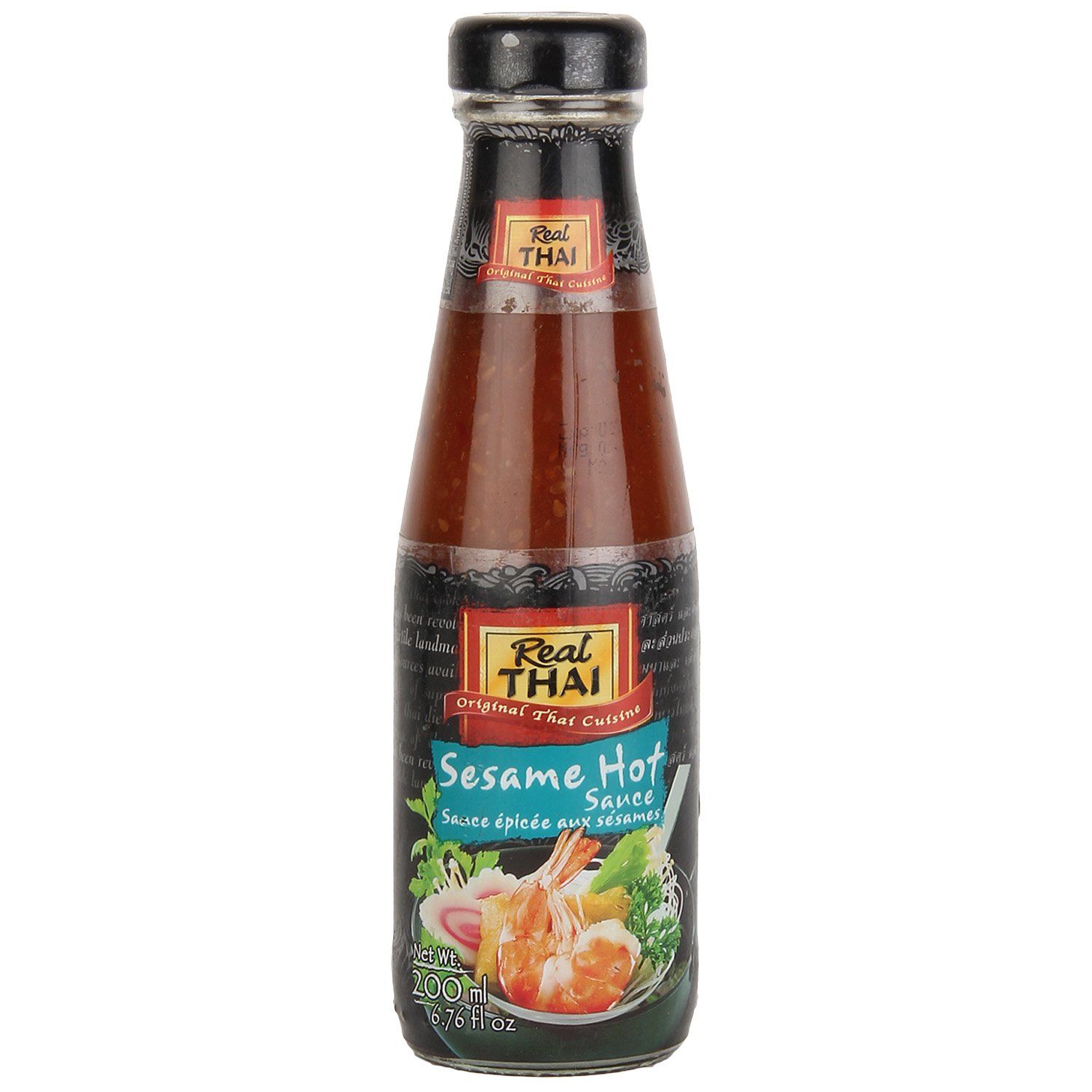 Real Thai Original Thai Cuisine Sesame Hot Sauce, 6.76 Fl Oz, 200 Ml