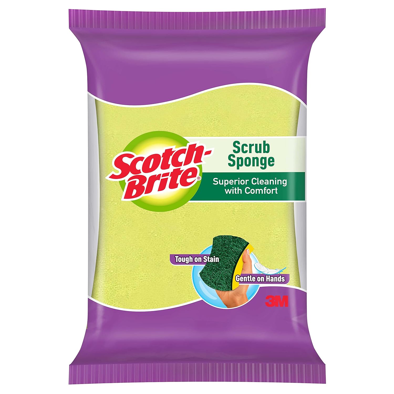 Scotch-Brite Scrub Sponge Ideal For Dishwash Liquid (10Cm X 6Cm)