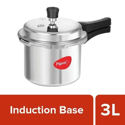 Pigeon By Stovekraft Aluminium Outer Lid Pressure Cooker, Induction Base, 3 L