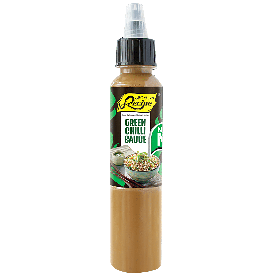 Mother's Recipe Green Chilli Sauce, Enhances Flavour, 200 G Jar