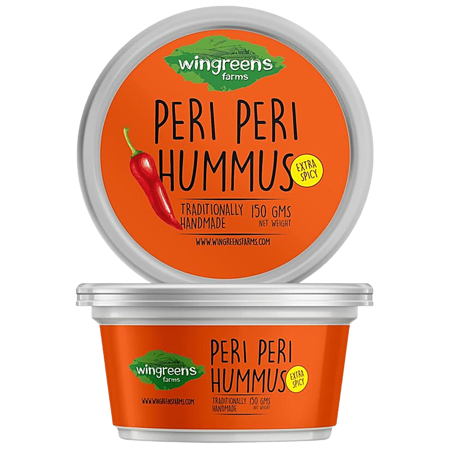 Wingreens Farms Peri, Peri Hummus Dip & Spread, 150 G