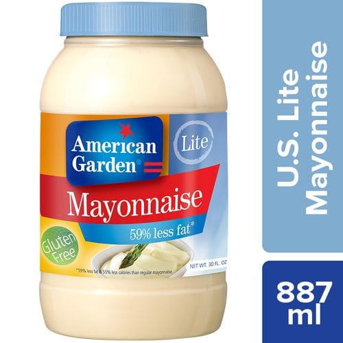 American Garden Mayonnaise, Lite 59% Less Fat, 887 Ml Bottle