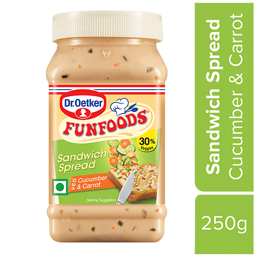Dr. Oetker Funfoods Cucumber & Carrot Sandwich Spread, 250 G Jar