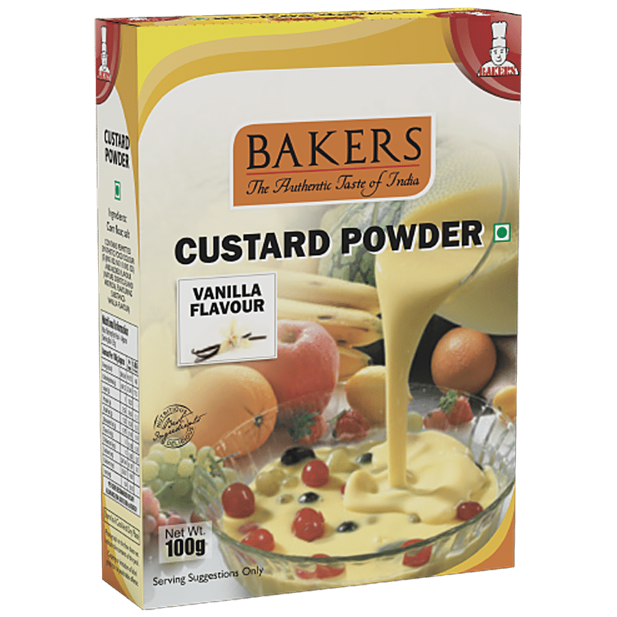 Bakers Custard Powder, Vanilla Flavour, 100 G Box