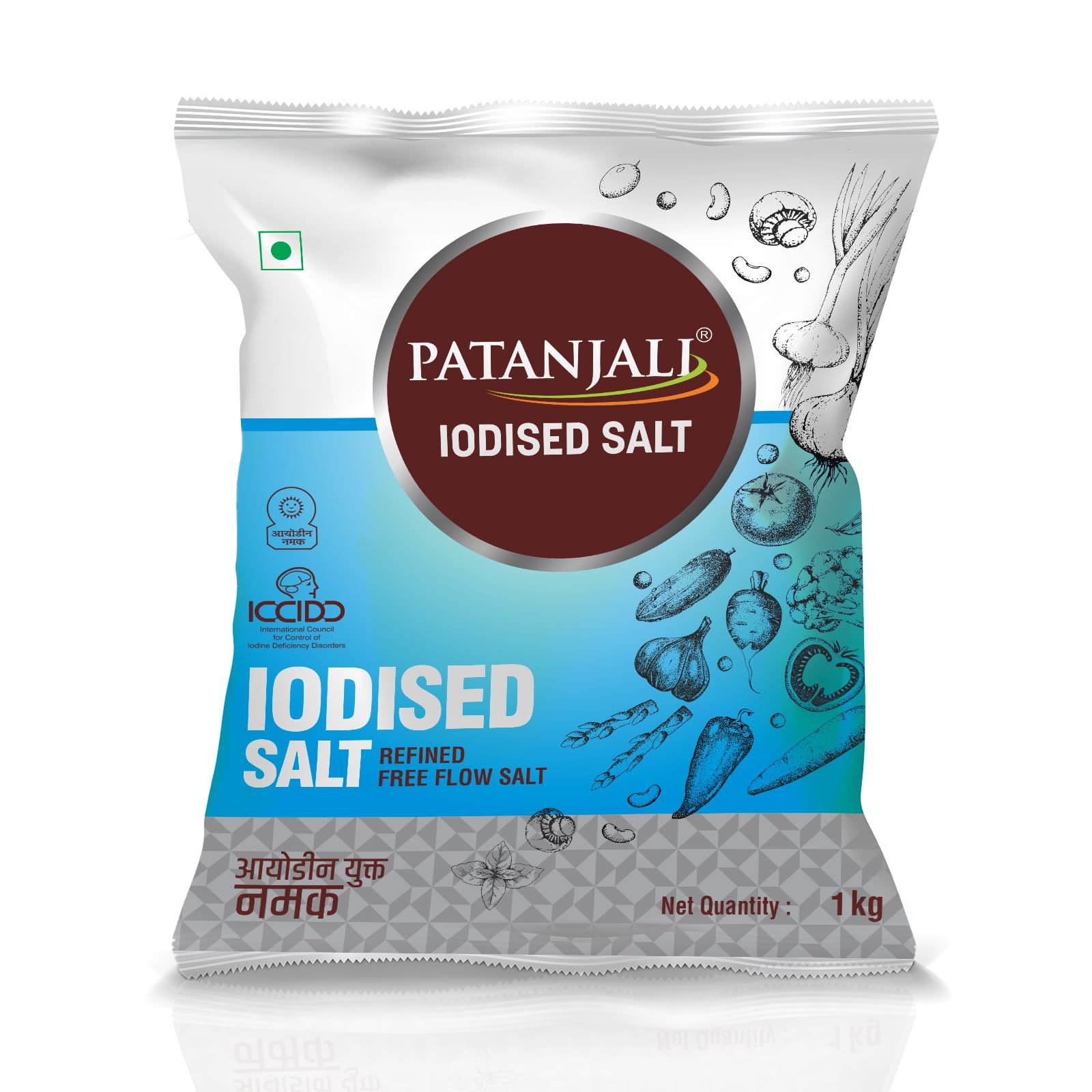 Patanjali Iodized Namak/Salt, Pure & Natural, Everyday Use, 1 Kg