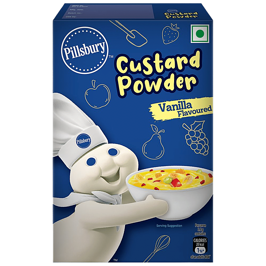 Pillsbury Custard Powder, Vanilla Flavour, 100 G Carton